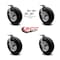 Service Caster 12 Inch Black Pneumatic Wheel Swivel Casters with Bolt Swivel Locks Set SCC SCC-100S3506-PNB-BSL-4 - alternate 3